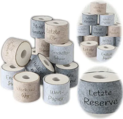 Produktbild von LS-LebenStil Toilettenpapier Banderole letzte Reserve Filz Klohut Husse Klopapier Klorolle Klorollenhut Häkelhut Aufbewahrung