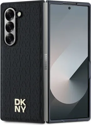 Produktbild von DKNY Samsung Galaxy Z Fold6 Hülle Kunstleder Repeat Pattern Stack Logo Design