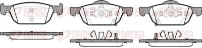Produktbild von REMSA Bremsbeläge Satz Vorne Bremsklötze für HONDA ACCORD VIII (CU) 1384.02