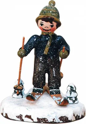 Produktbild von Winterkinder Schneeschuhfahrt (8cm) von Hubrig Volkskunst