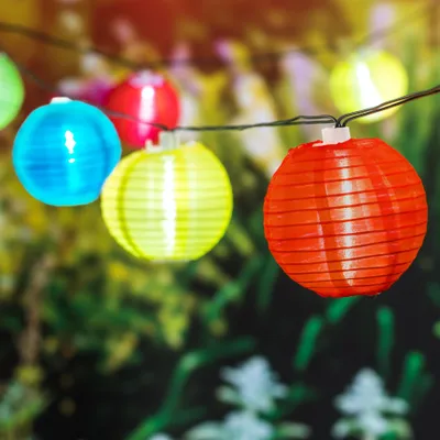 Produktbild von LED Solar-Lichterkette "Chinalampen" mit 15 LED