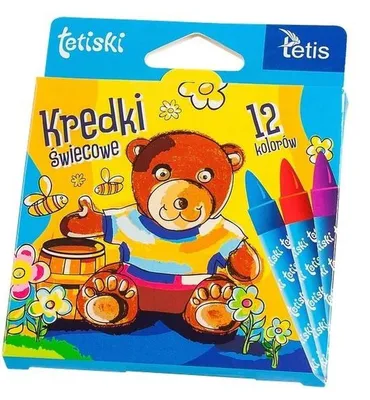 Zdjęcie produktu dla Kredki świecowe 12 kolorów Tetis 12 kompletów