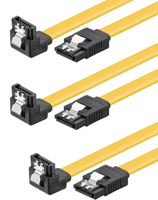 Productafbeelding van baytronic SATA Kabel Set mit Verriegelung gewinkelt 3x 0,5 m