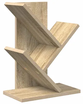 Zdjęcie produktu dla Półka na książki vidaXL, 3-poziomowa, 30 x 18 x 40 cm, wykonana z materiału drewnopochodnego