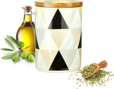 Produktbild von Vorratsdose 800ml mit Holzdeckel Gummidichtung Porzellan Vorratsbehälter Dose #6
