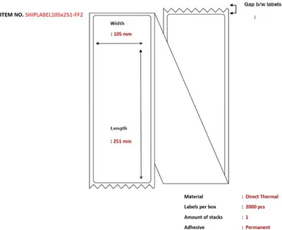 Produktbild von Capture SHIPLABEL105X251-FF2, Weiß, Zickzackfaltung, Thermodirekt, Permanent, Rechteck, 10,5 cm