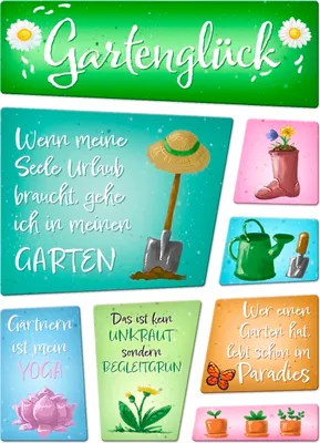Produktbild von Gartenglück Kühlschrankmagnete im 8er Set für Gartenfreunde