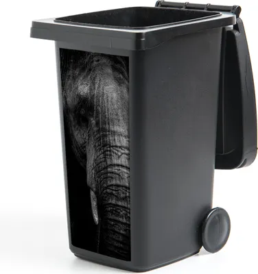 Produktbild von MuchoWow® Mülltonnenaufkleber Elefant - Tier - Porträt 38x80 cm - Behälteraufkleber - Mülleimer-Aufkleber - Container-Aufkleber