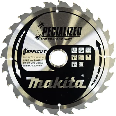 Immagine prodotto di Lama per sega circolare EFFICUT Makita 235 235 x 30 mm - 24 denti