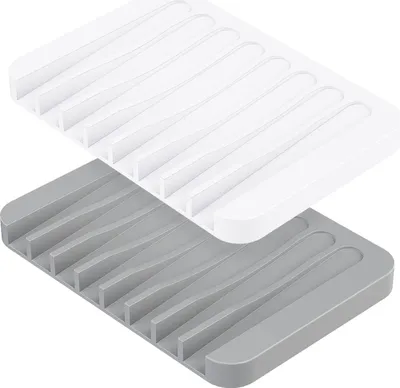 Immagine prodotto di Portasapone in silicone - Design antiscivolo - 2 pezzi - Bagno