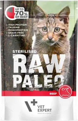 Obrázek produktu pro Krmivo pro kočky VETEXPERT Adult Cat hovězí a telecí 100 g