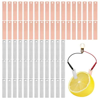 72 Kupfer- & Zink-Anodenplatten, 99,9% Reinheit, 4x0,9 cm