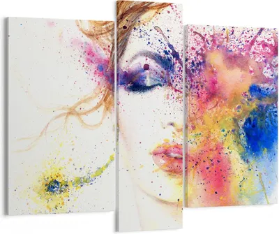 Produktbild von Bild auf Leinwand - Leinwandbild - Frau Abstraktion - 95x80cm - Wand Bild - Wanddeko - Wandbilder - Leinwanddruck - Bilder - Kunstdruck - Wanddekoration - Leinwand bilder - Wandkunst - CB95x80-3849