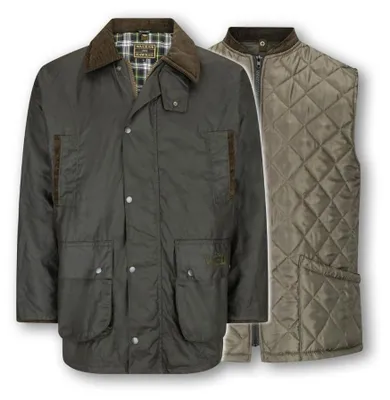 Produktbild von Walker and Hawkes Greendale Wachsjacke 3-in-1 Herren oliv XL