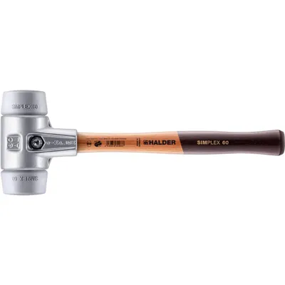 Produktbild von HALDER SIMPLEX Schonhammer Ø 60 mm TPE-mid grau mit Aluminiumgehäuse