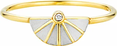 Produktbild von cai Ring 925/- Sterling Silber gelb 050 (15,9) Zirkonia weiß 135270184