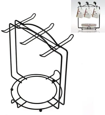 Image de Crochet de cuisine avec manche en bois, support de rangement en deux parties, bois, blanc, 60 cm