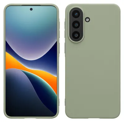 Produktbild von kwmobile Handyhülle für Samsung Galaxy A57 5G Hülle - TPU Case - Kabelloses Laden - Schutzhülle Cover in Graugrün