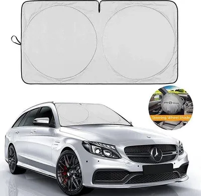 Produktbild von Famanu Auto-Sonnenschutz UV-Schutz für Frontscheibe - Faltbare Sonnenblende, Universell