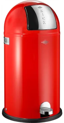 Image de Wesco Poubelle Kickboy, Collecteur de déchets, Collecteur de déchets à pédale, tôle d'acier, rouge, 40 L, 177731-02