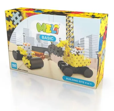 Produktbild von Meli Bausteine Baustellen-Set 4in1 - 160 Teile
