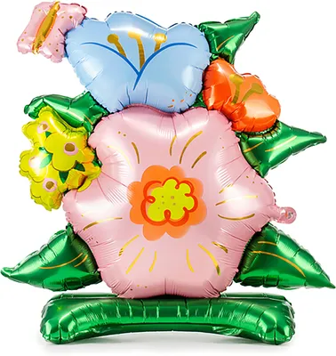 Produktbild von Folienballon Blumen 86x80,5cm Bunt