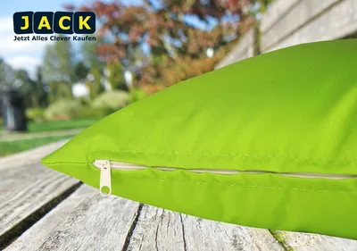 Produktbild von JACK 50x50cm Outdoor Lounge Kissen Dekokissen inkl. XXL-Füllung Wasserabweisend Sitzkissen Garten Stuhl Lotus Effekt, Farbe:Grün