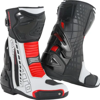 Zdjęcie produktu dla Buty motocyklowe Bogotto Donington, biały/czarny/czerwony, 47