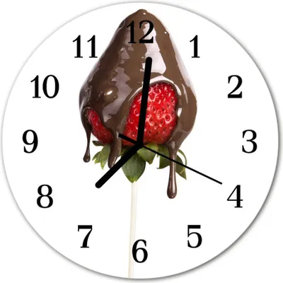 Produktbild von Glasuhr Wanduhr Küchenuhr Echt-Glas 30fi cm Schokolade braun