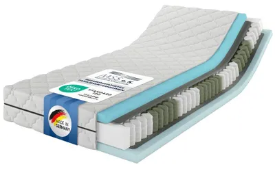 Produktbild von MSS e.K. MedicSpring 2-in-1 7 Zonen Taschenfederkernmatratze ergonomisch atmungsaktiv 140 x 200 x 20 cm H4 / H5 |  Germany