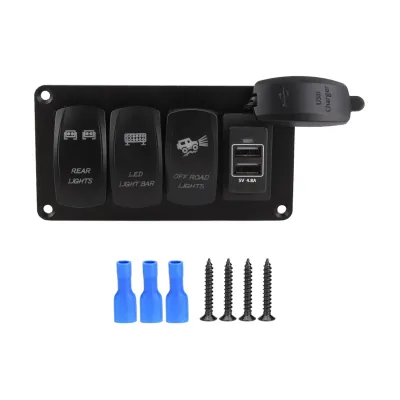 Obrázok produktu pre 12/24 V Duálny spínač svetla 3 spínače ZADNÉ SVETLO LED SVETELNÁ LASA OFF ROAD SVETLÁ 3.4 JEDNO AUTO Nabíjanie