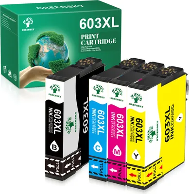 Produktbild von GREENSKY 603XL Tintenpatrone kompatible für Epson 603 XL XP-2100 XP-3100 XP-4100 XP-2105 XP-4105 WF-2830 XP-2835 WF-2810 WF-3105 Schwarz Cyan Gelb Magenta