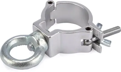Produktbild von Riggatec Halbschelle - Halfcoupler silber mit Öse bis 100 kg (48-51mm)