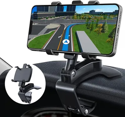 Produktbild von Auto Handyhalter Handyhalterung 360-Grad-Drehbar - Dashboard Handyhalter Autocliphalterung Car Phone Mount Geeignet für 3 bis 7 Zoll Smartphones