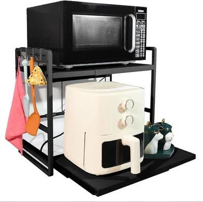 Immagine prodotto di Scaffale da cucina a due ripiani con cassetto per un'organizzazione ottimale