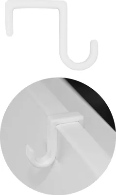 Produktbild von Türhaken Türklemme Türklammer Falzmaß 20 mm Türclip Türhaken Tür Kleiderhaken Universal Weiß