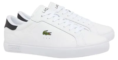 Produktbild von Lacoste - "Powercourt" Sneaker für Herren, Leder, Flach GT15703 (43 EU) (Weiß/Schwarz)