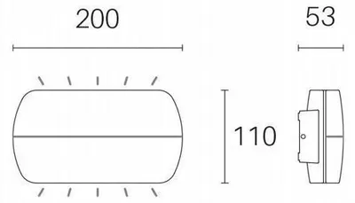 Immagine prodotto di Applique da Esterno a LED 5W+5W 3000K Sovil Bianco