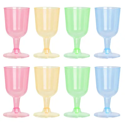 Produktbild von 32x Weingläser Kunststoff 160 ml wiederverwendbar Weinkelch Weinbecher Wein Glas Party Camping