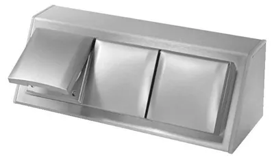 Produktbild von Thebo Aufbausteckdose 1792326 Edelstahl 3fach ST3900 B ST/3 mit Deckel