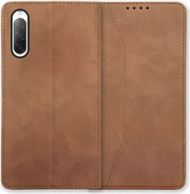 Produktbild von Bookstyle 'Premium' Schutzhülle Klapphülle Schutztasche Etui Cover für Sony XPeria 10 II - Braun