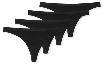 Produktbild von Schiesser Damen String 4-Pack Serie 95-5 - schwarz - Größe 38