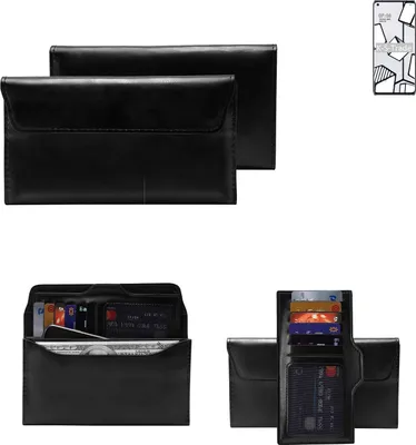 Produktbild von K-S-Trade Handy Hülle kompatibel mit Oppo A55 Schutz Hülle Tasche Schutz Case Handytasche Kunstleder schwarz, 1x