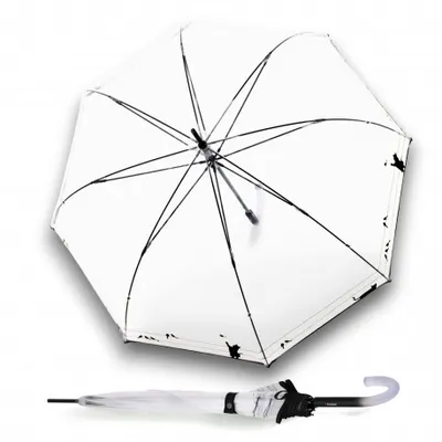 Zdjęcie produktu dla Knirps Knirps C.760 Stick Transparent Play - przezroczysty damski parasol goleniowy