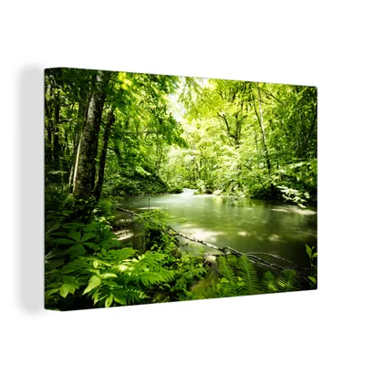 Obrázek produktu pro OneMillionCanvasses® Malba na plátně Nástěnná malba na plátně - Les - strom - voda - 150x100cm