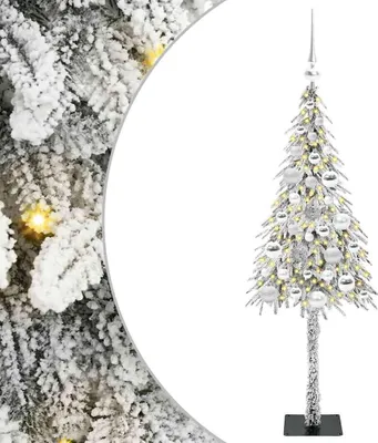 Imagen del producto de Árbol de Navidad vidaXL con 150 luces LED blancas, 120 cm, fabricado en polietileno (PE) y acero