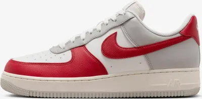A studio shot of a single Nike Air Force 1 shoe.