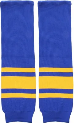 Produktbild von Motorhockeysocken für Senioren, blau-gelb, 1 Paar