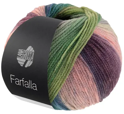 Produktbild von Lana Grossa - Farfalla 0008 zartrosa, rosa, grau, grünbeige, hellgrün, mittelgrün, dunkelgrün, petrol, rosenholz, grauviolett