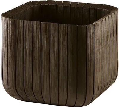 Obrázok produktu pre KETER Cube Planter L Kvetináč 40 X 40 X 40 cm Hnedý 229533